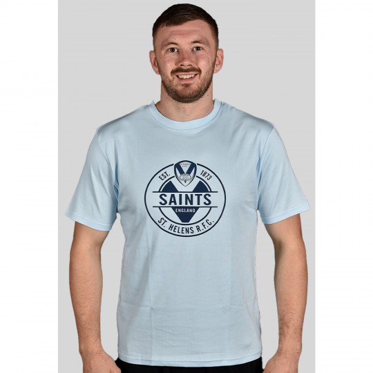 Adults CIRCLE print T-Shirt Sky