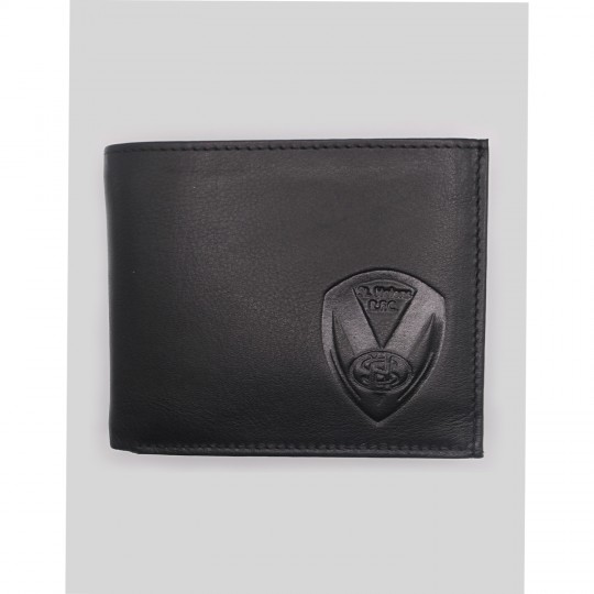 Crest Leather Wallet Black