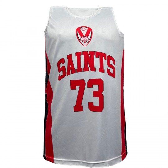 Kids Basketball Style Vest White/Red