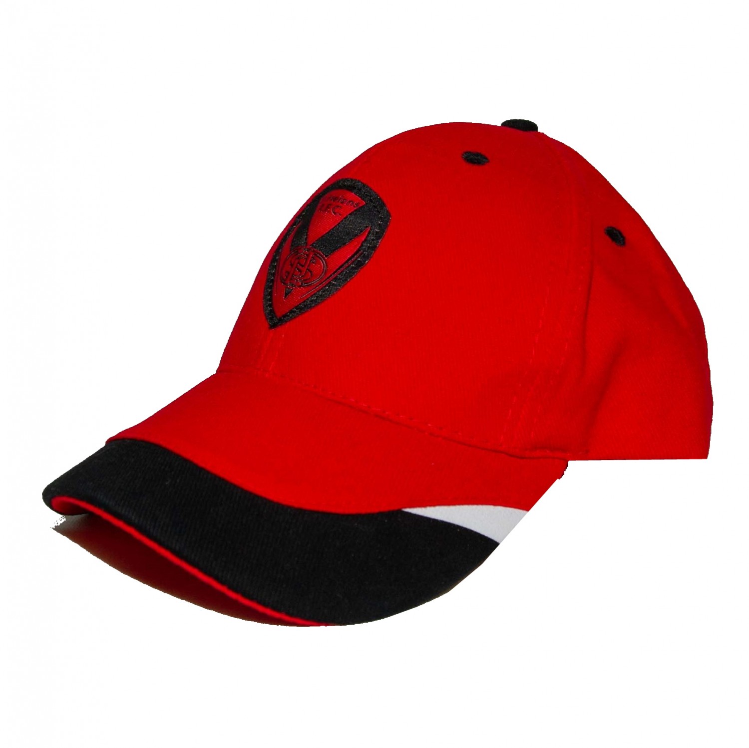 black and red baseball hat