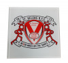 Glass Coaster -  Coat of Arms White
