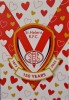 Saints Love Hearts Card 150 crest.