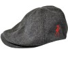Embroidered Stickman Flat Cap