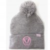 Grey Lilac Bobble Hat