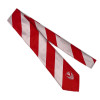 Banded White/Red Club Tie