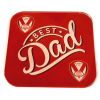 Coaster Best Dad Curly Design