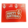 Happy Birthday Crest Cake Topper