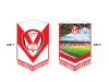Reversible Crest/Stadium  Pennant