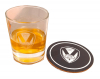Whiskey Glass/Black Coaster 