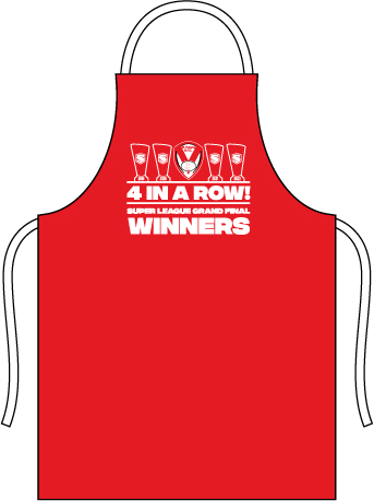 4 in a row Red Kitchen Apron