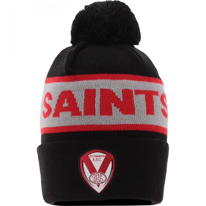 2024 Kids SAINTS Black and Red Bobble Hat