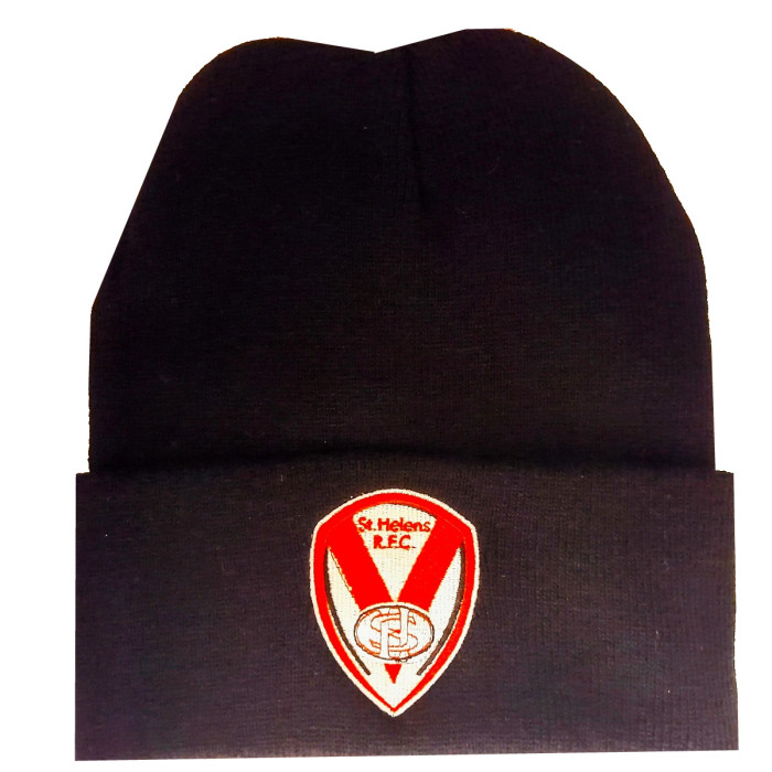 Black Turn Up Beanie Hat