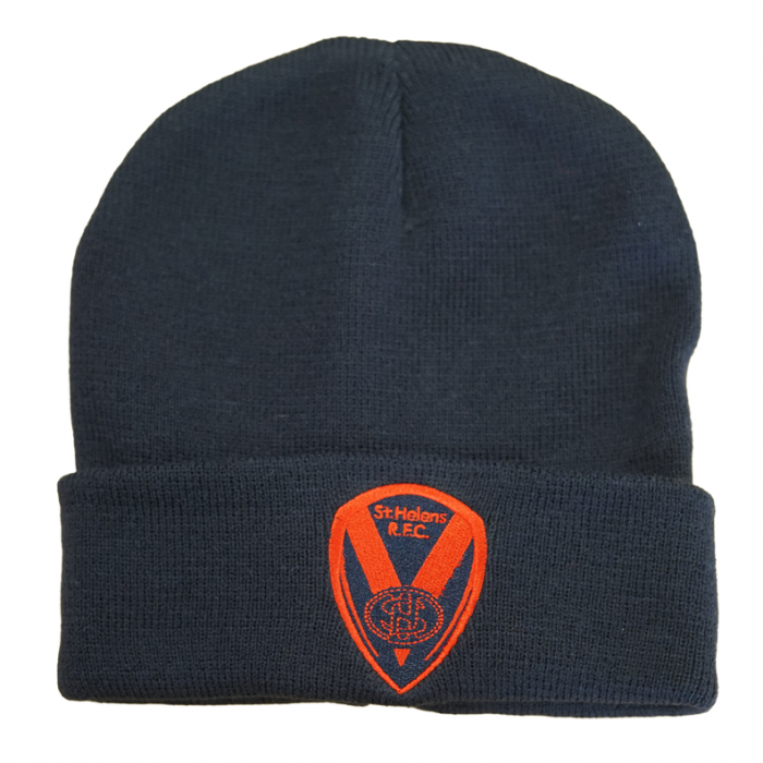 Navy Turn Up Beanie Hat