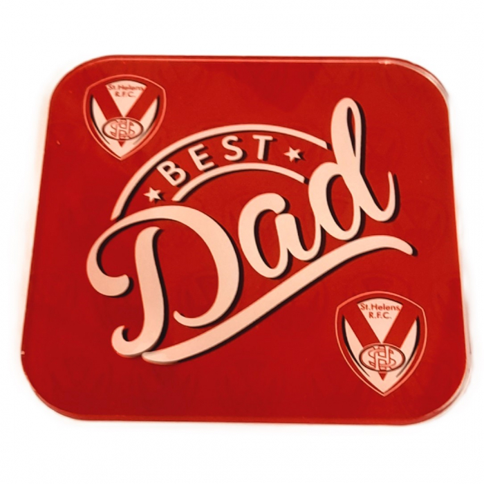 Coaster Best Dad Curly Design
