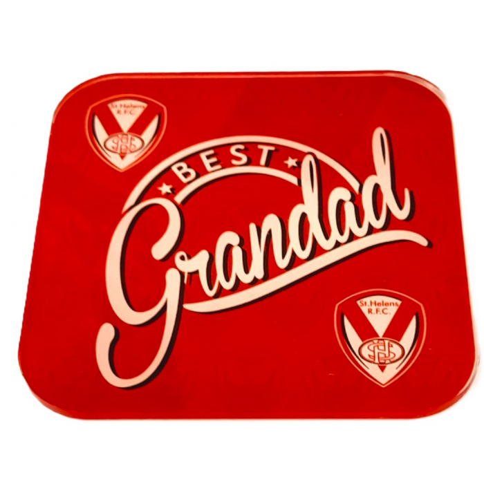 Coaster Best Grandad Curly Design