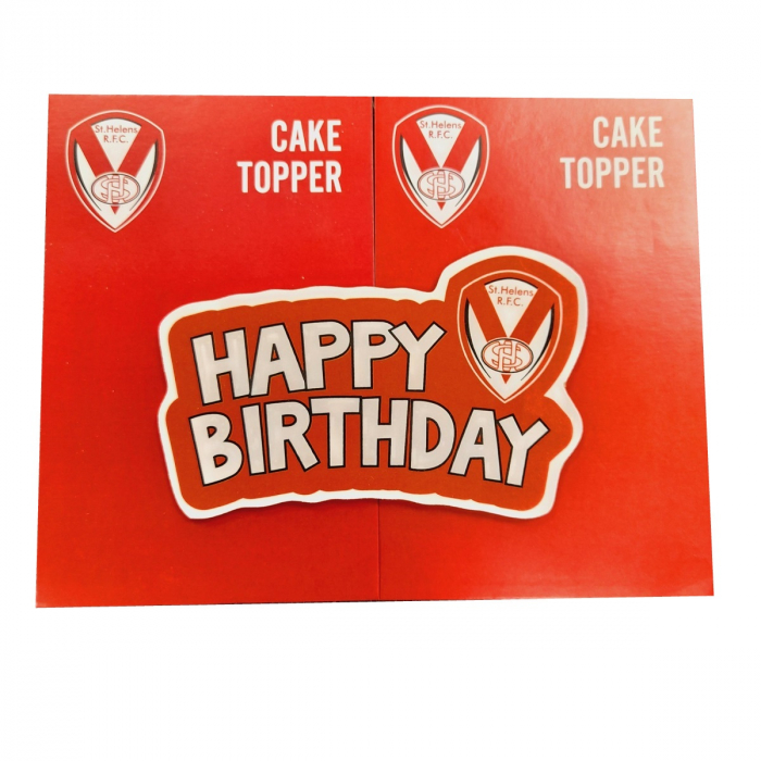 Happy Birthday Crest Cake Topper