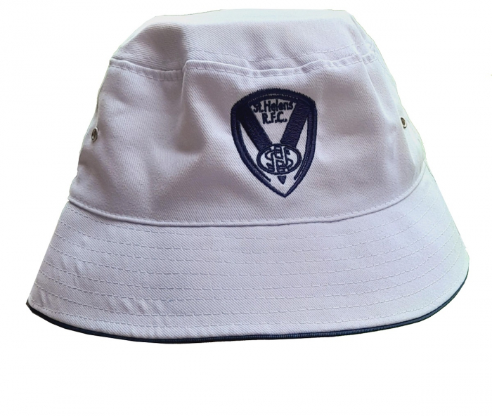 Crest Bucket Hat White/Navy