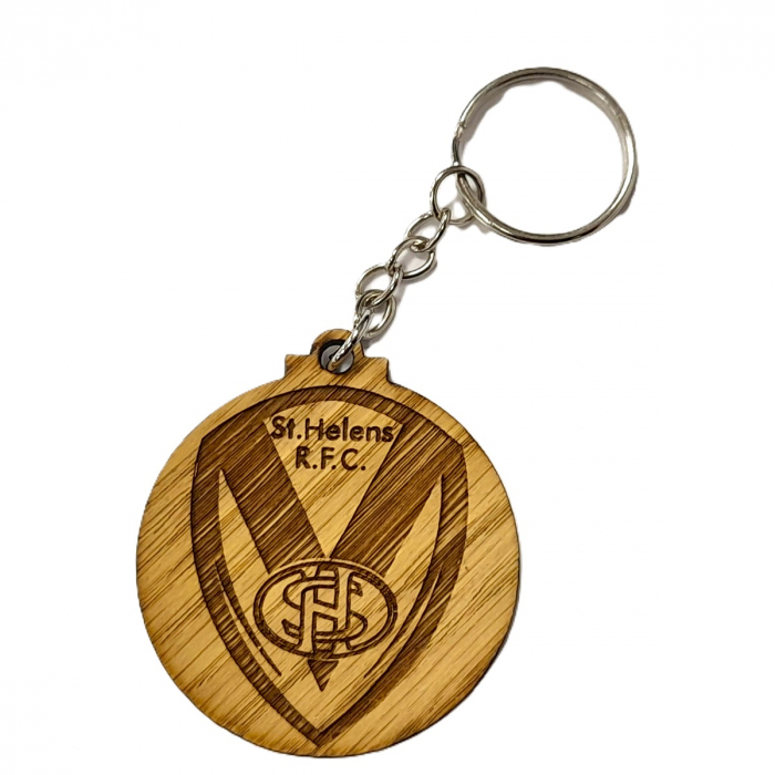 Wooden Crest Keyring