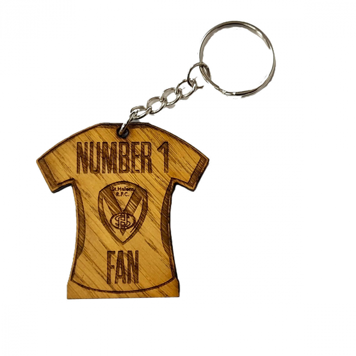 Wooden No1 Keyring