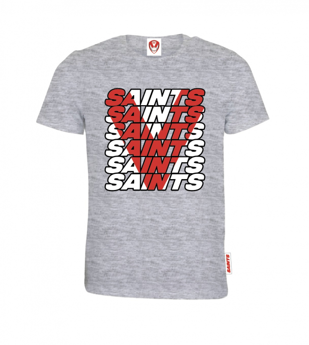 Adults Tee  SAINTS Red Vee