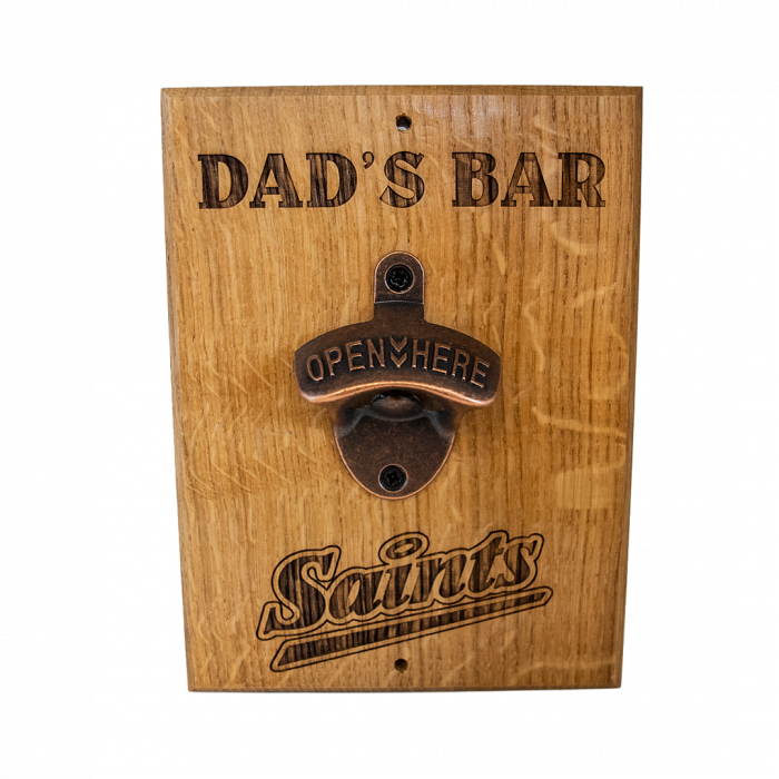 Dad’s Bar Wooden Bottle Opener Sign
