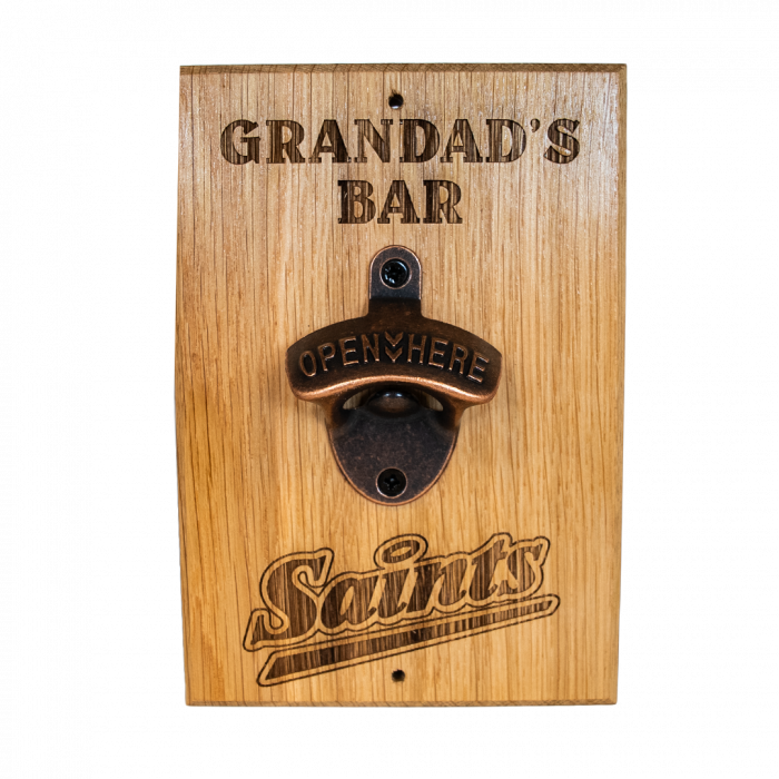 Grandad’s Bar Wooden Bottle Opener Sign